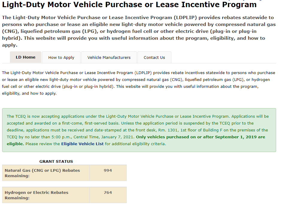 Texas Rebate For Electric Cars