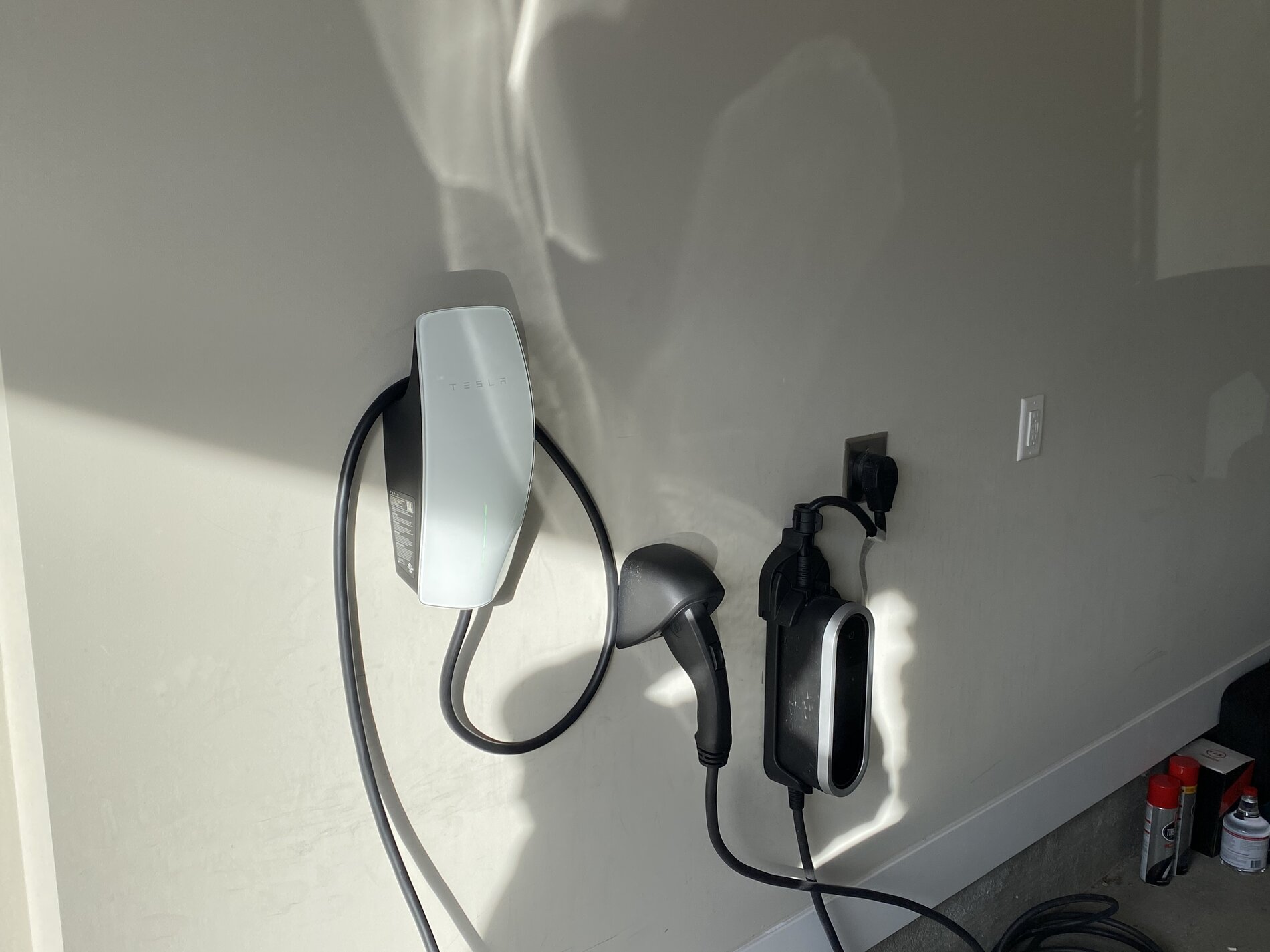 First use of Tesla Gen 3 wall charger and Tesla Tap adapter to