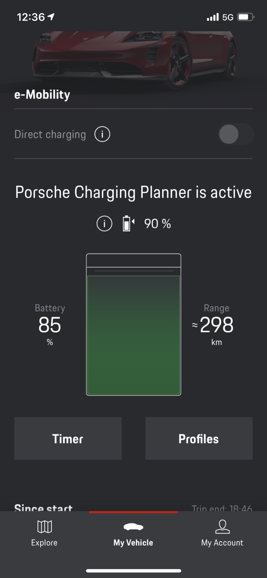 Porsche Taycan Porsche Charging Planner overriding general charging profile… 6DE19865-A237-4A17-8D0B-516DC2299D5A