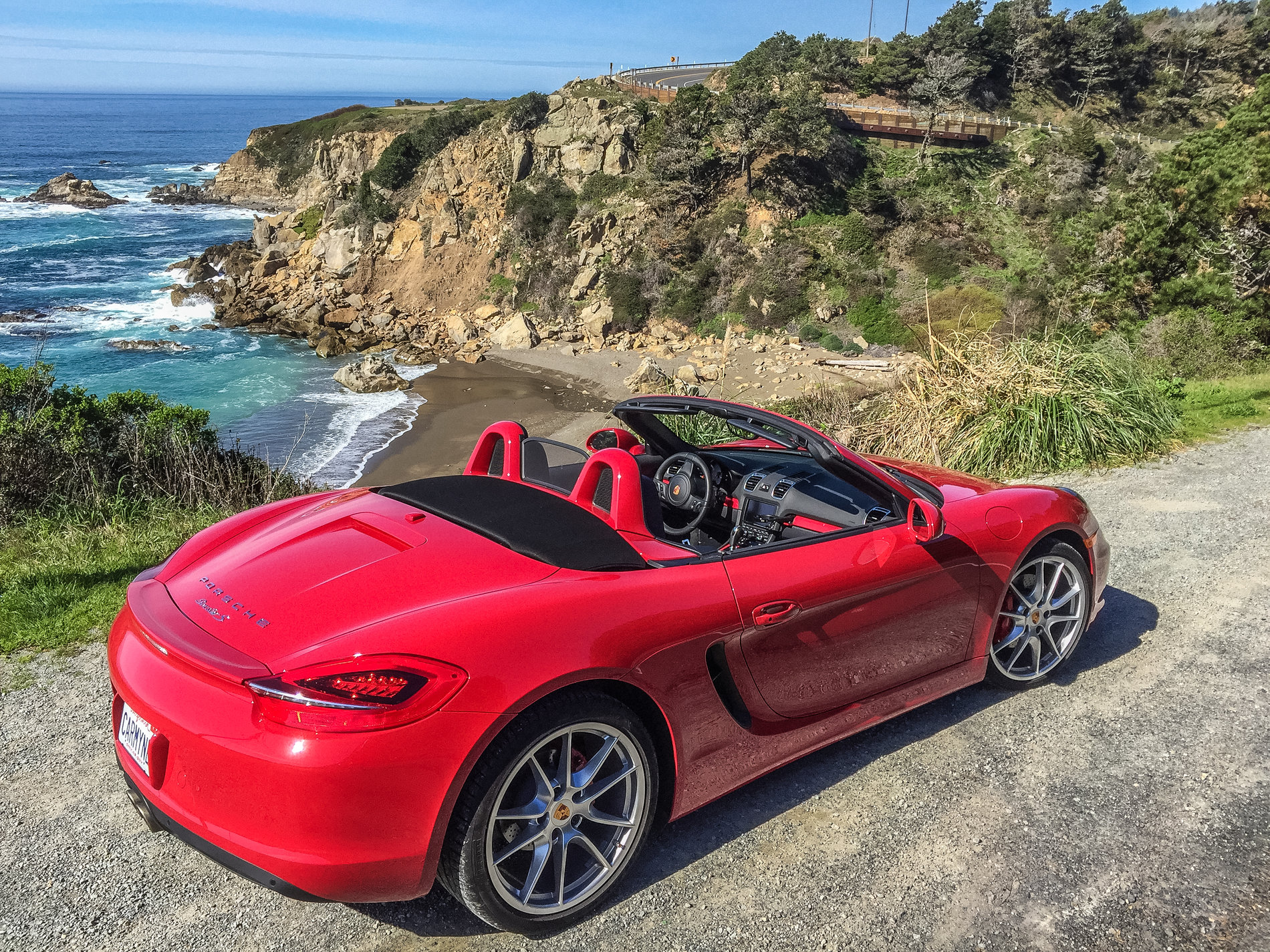 Porsche Taycan My Carmine red Taycan Turbo delivered yesterday A Boxster on the Sonoma Coast