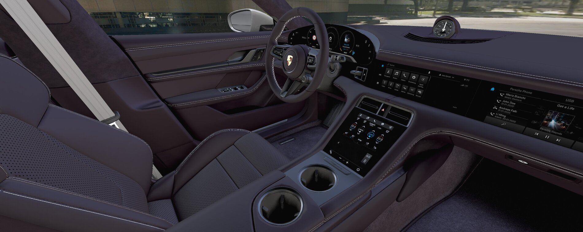 Porsche Taycan Interior colors conf5
