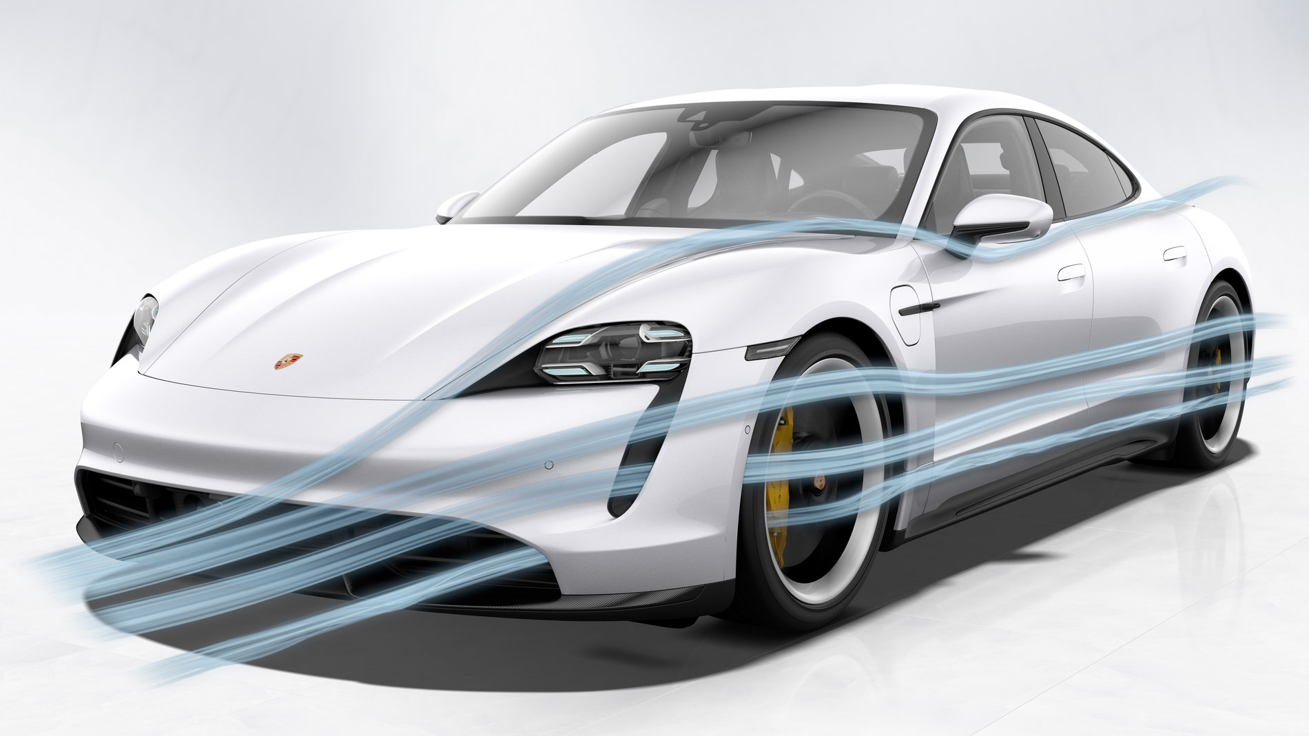 Porsche Taycan Taycan aerodynamics and active cooling high_taycan_turbo_s_aerodynamics_front_2019_porsche_a