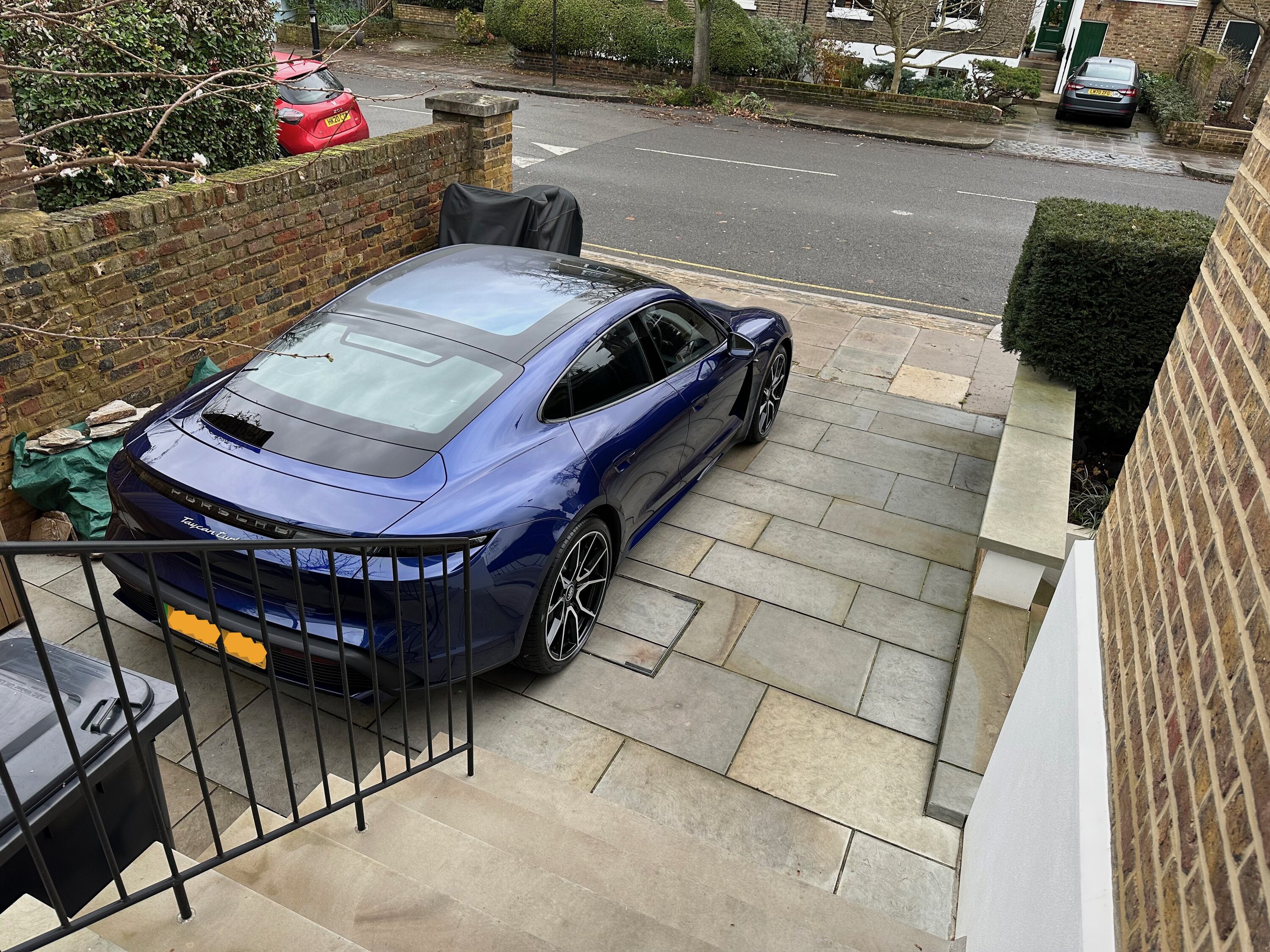 Porsche Taycan Gentian Blue Taycan Turbo just sneaks into 2022…🎄 Home and Dry sort of 4