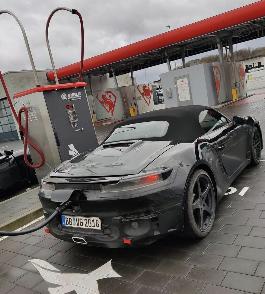 Porsche Taycan Photo: charging next to Boxster EV prototype IMG_0551