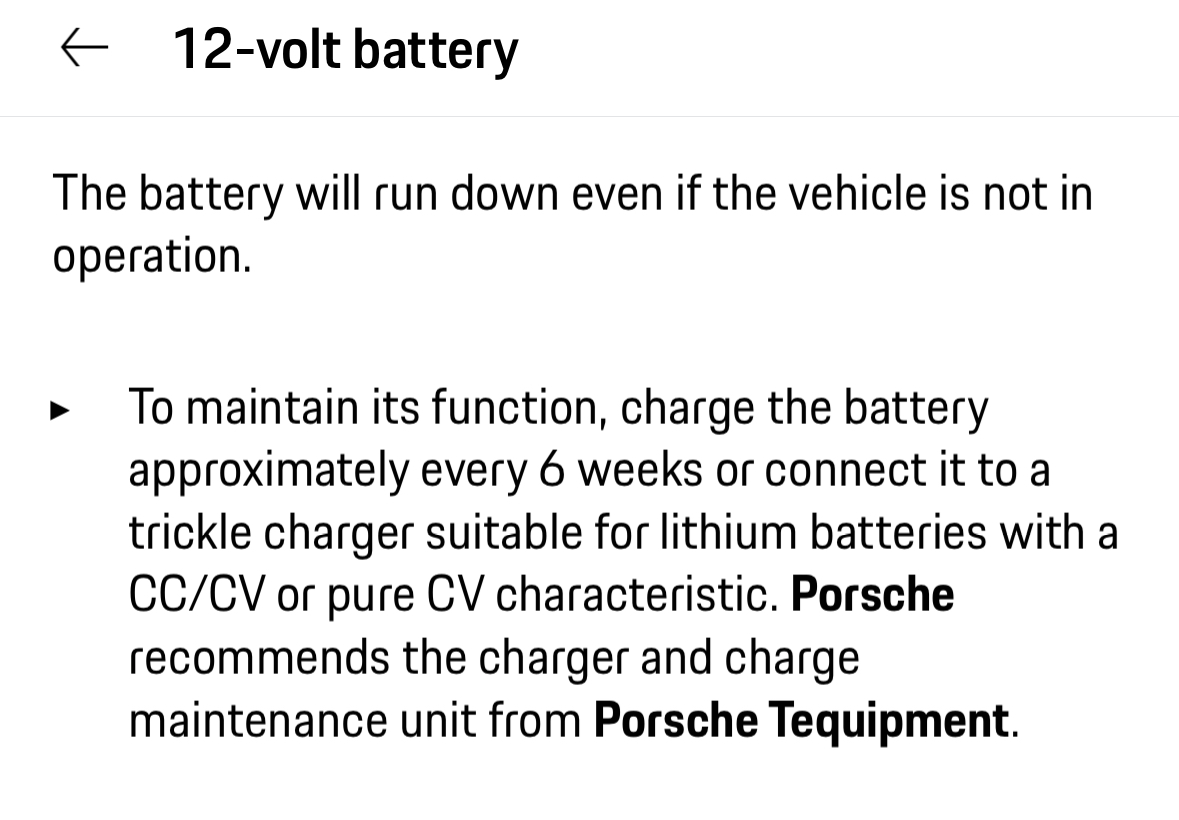 Porsche Taycan Dead 12 Volt Battery recharging and towing questions IMG_1413