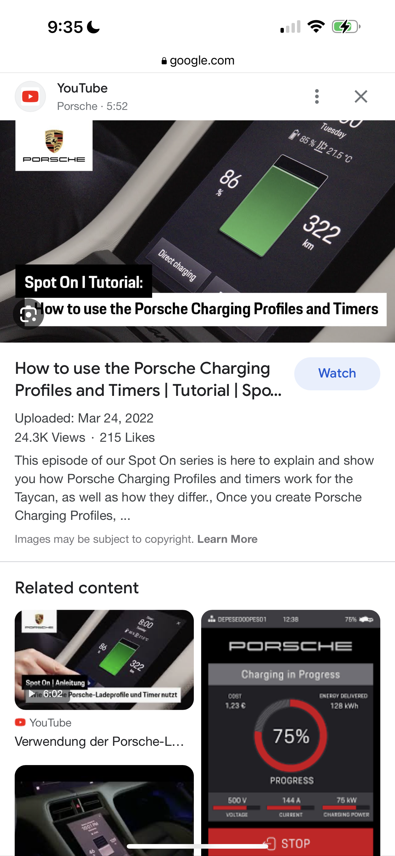Porsche Taycan Direct charging option missing on screen IMG_2938
