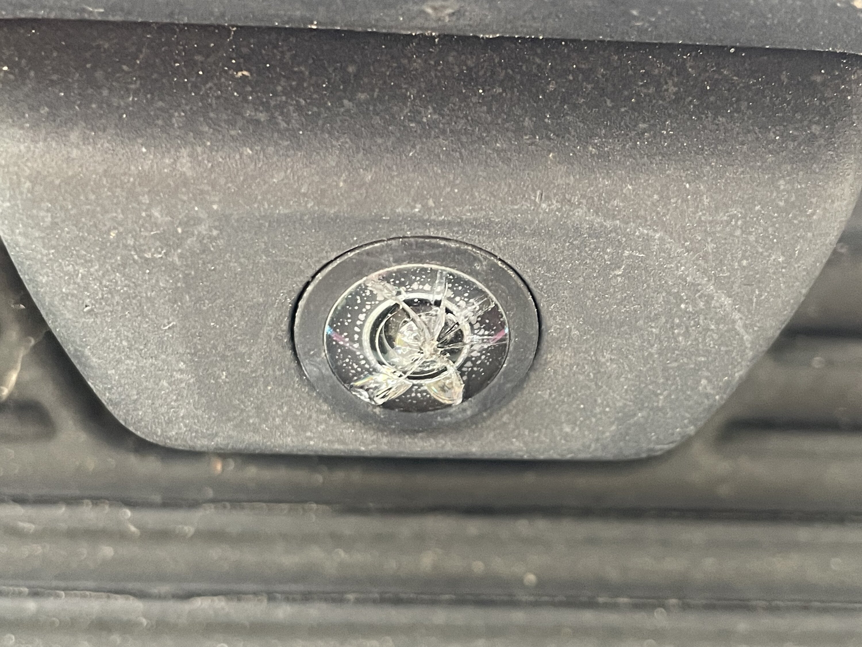 Porsche Taycan Front surround view camera cracked IMG_5769