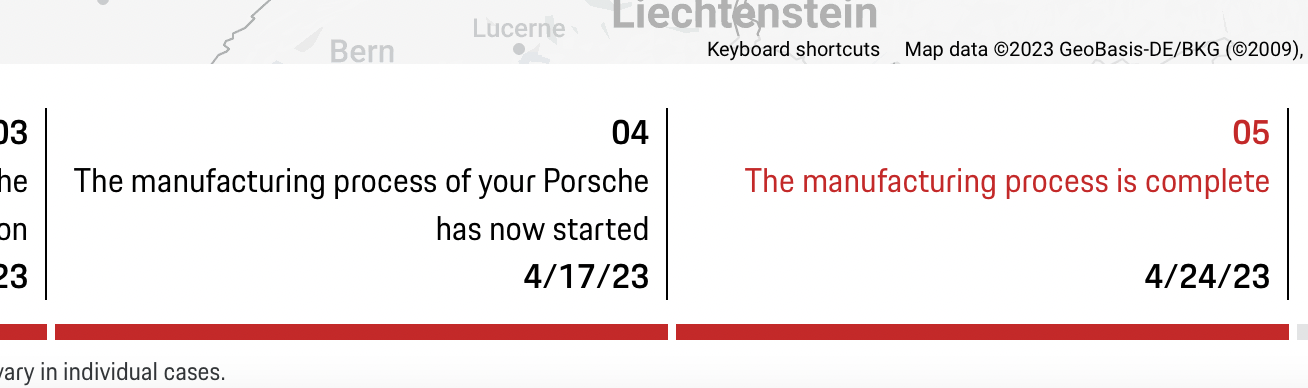 Porsche Taycan Does 21 days on the production line sound too long? Screen Shot 2023-04-24 at 11.13.32 AM