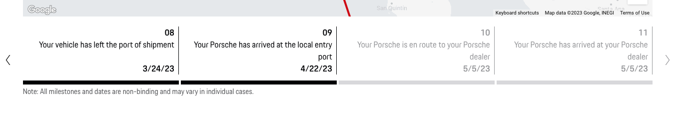 Porsche Taycan April 2023 Deliveries Screen Shot 2023-04-26 at 10.40.24 AM