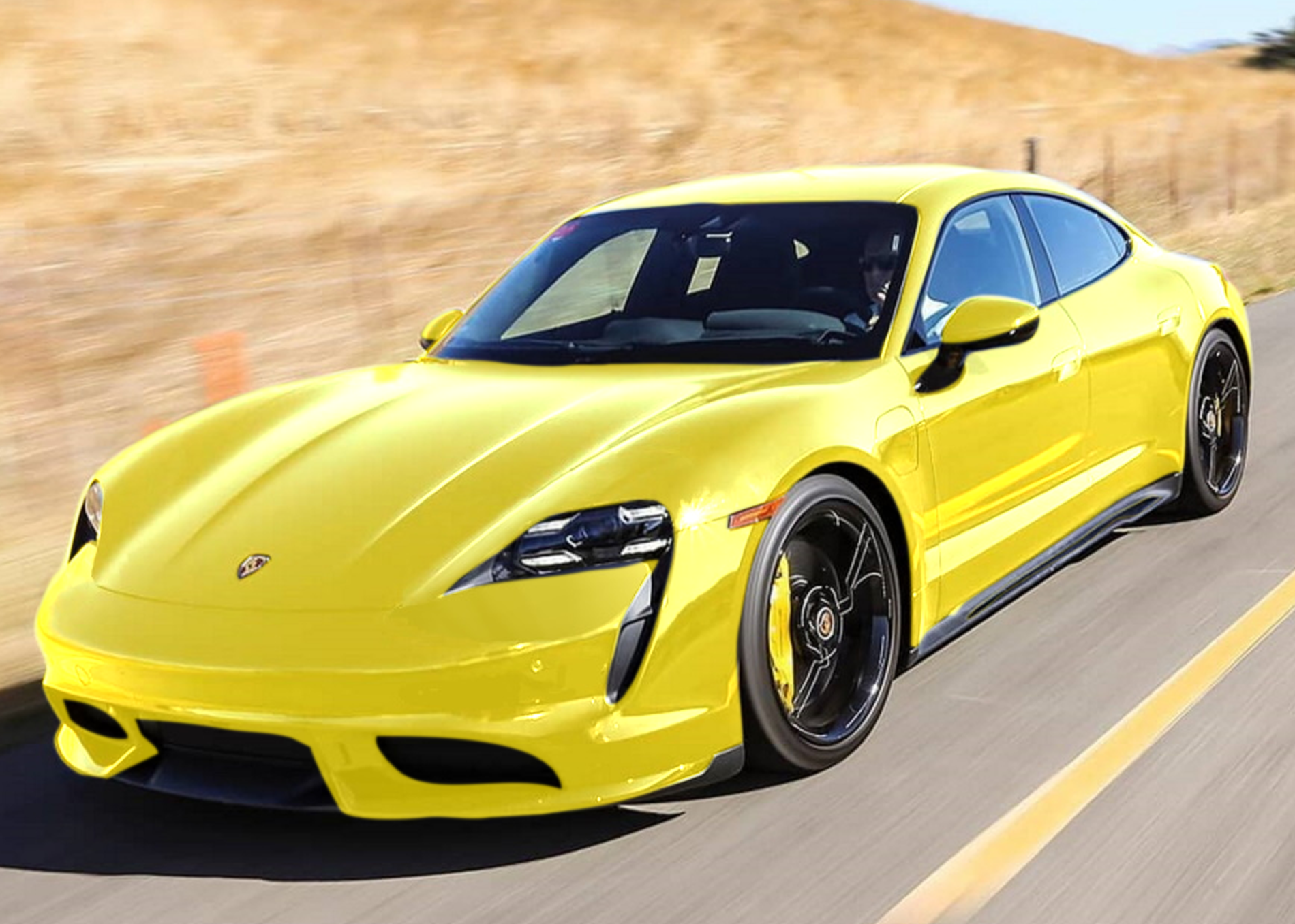 Porsche Taycan Possible Taycan color options........... Tay yellow