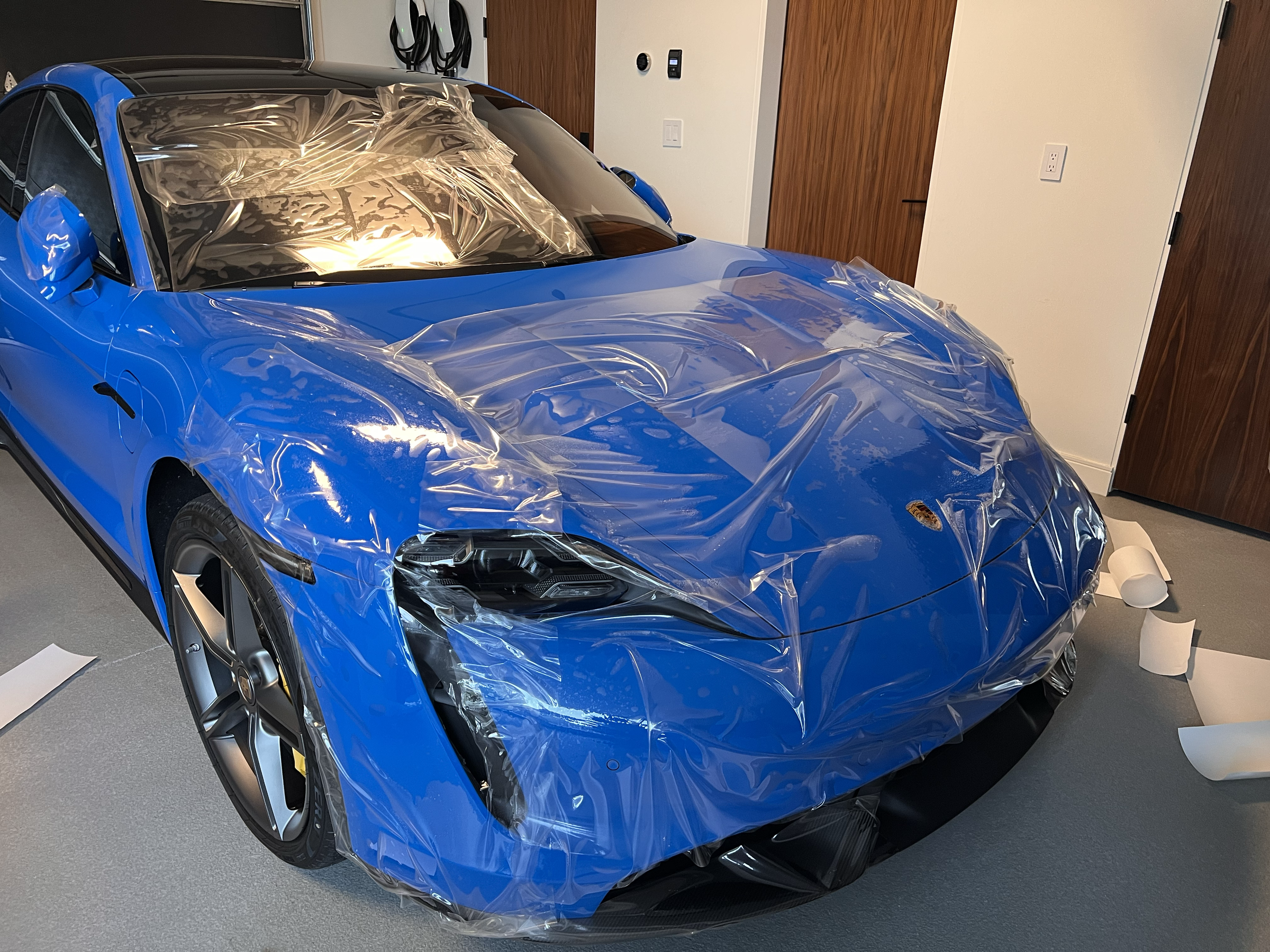 Porsche Taycan Paint to Sample (PTS) Voodoo Blue Taycan Turbo S arrives tempImageLra4pB