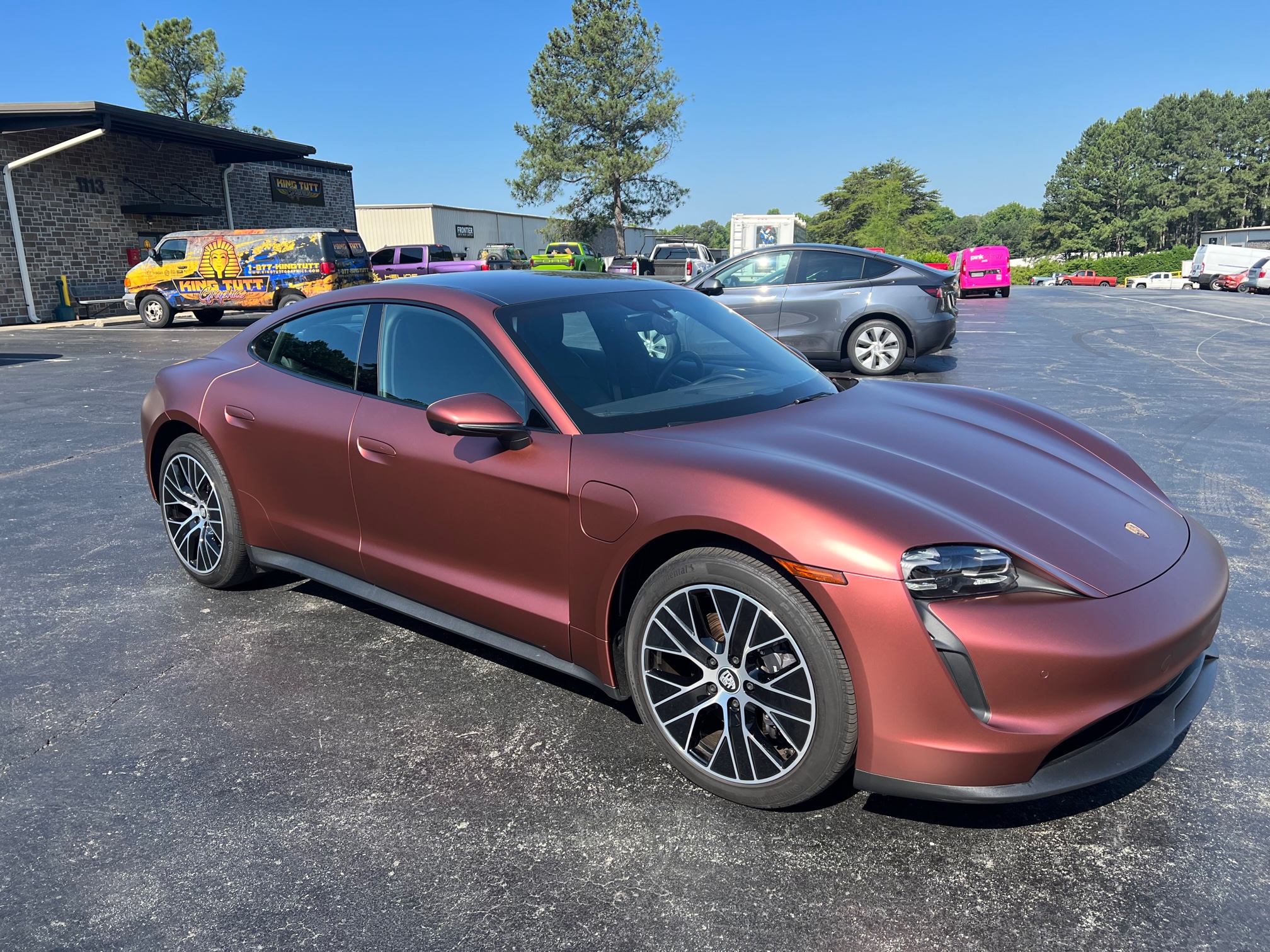 Vinyl Wrap - KPMF Matte Russet Red with Ceramic Coating  TaycanForum --  Porsche Taycan Owners, News, Discussions, Forums